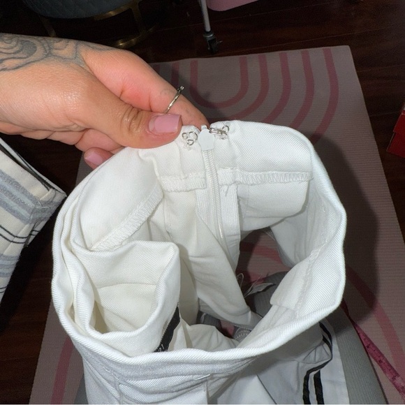 Forever 21 White Skater Skirt with Black Stripes - Picture 11 of 11